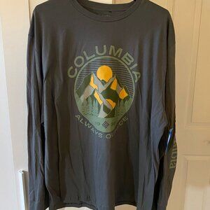NWT Men's Columbia Always Outside Long Sleeve Green Sportswear Shirt Size 3X